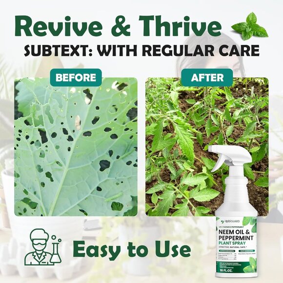 Neem Oil and Peppermint Spray For Plants 16oz NIB - Picture 3 of 7